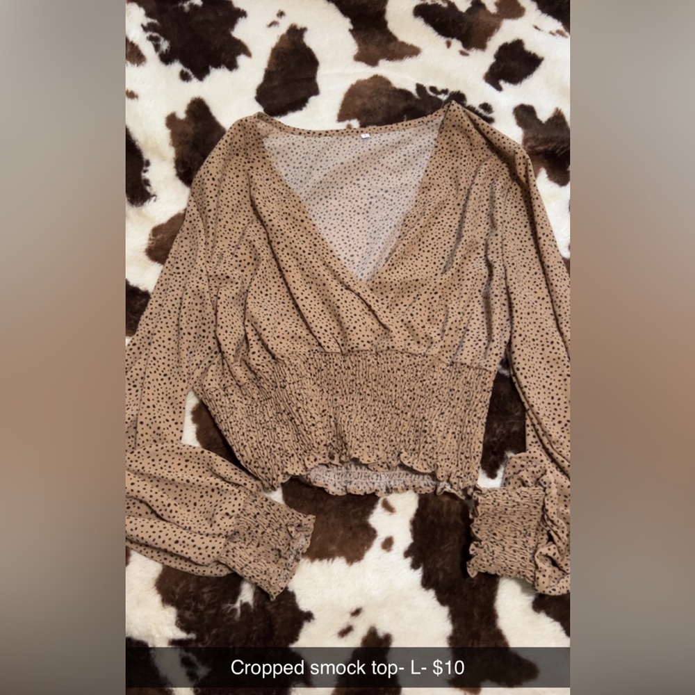 Cropped smock top